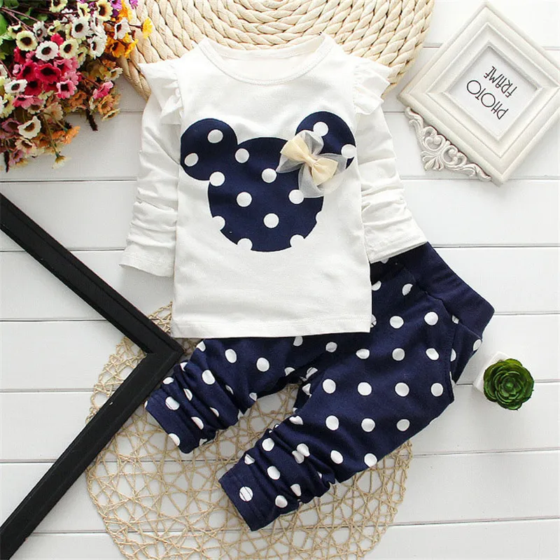 

Baby girl boutique clothing sets children cartoon dot long sleeve kids wear bangladesh girls for kids clothes A426, Can follow customers' requirements