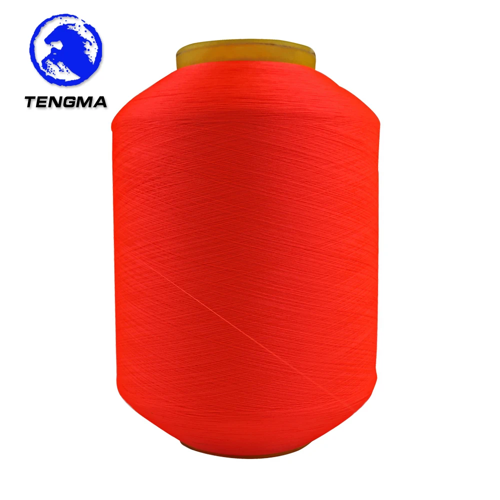 
China factory price stock lot top grade polyester dty color yarn 