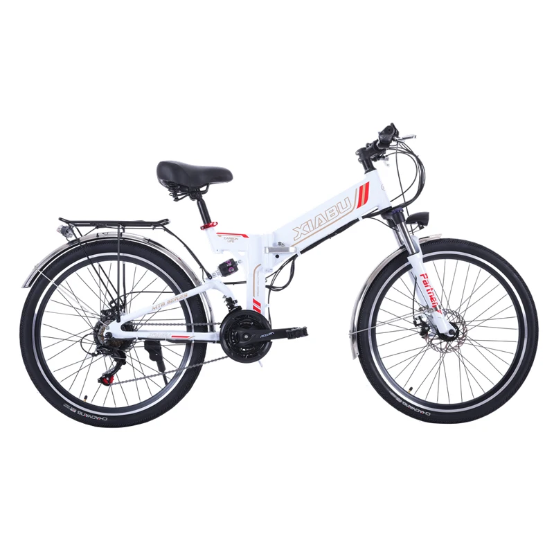 

2019 Promotional Low Cost 26 Inches Electric Bike Foldable Lithium Battery E Bike With 3*7 Speed Gears, Black or white