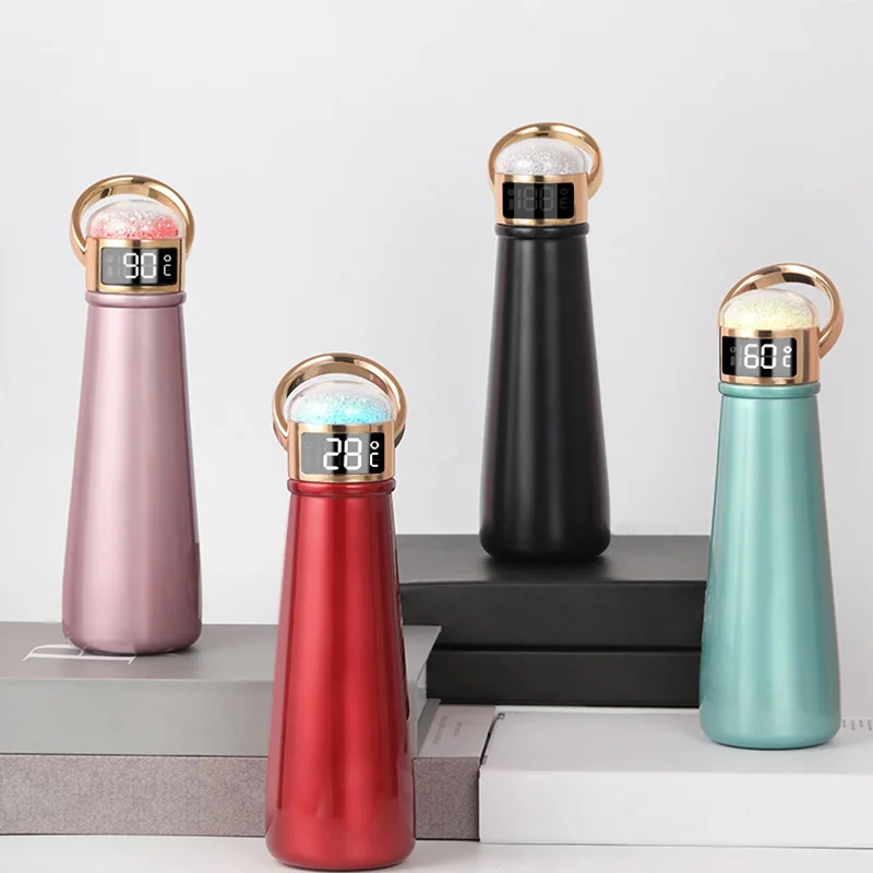 

A3505 Top Grade Custom Gift Cups Water Bottle Coffee Drinking Flask Smart Show Temperature Vacuum Cup, 4 colour