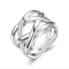 European and American fashion personality popular jewelry Silver plated jewelry hot sale fish net couple ring