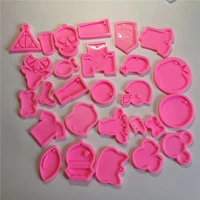

2019 Best Selling Shiny Keychain Mold Silicone Resin Craft Keyring Mold