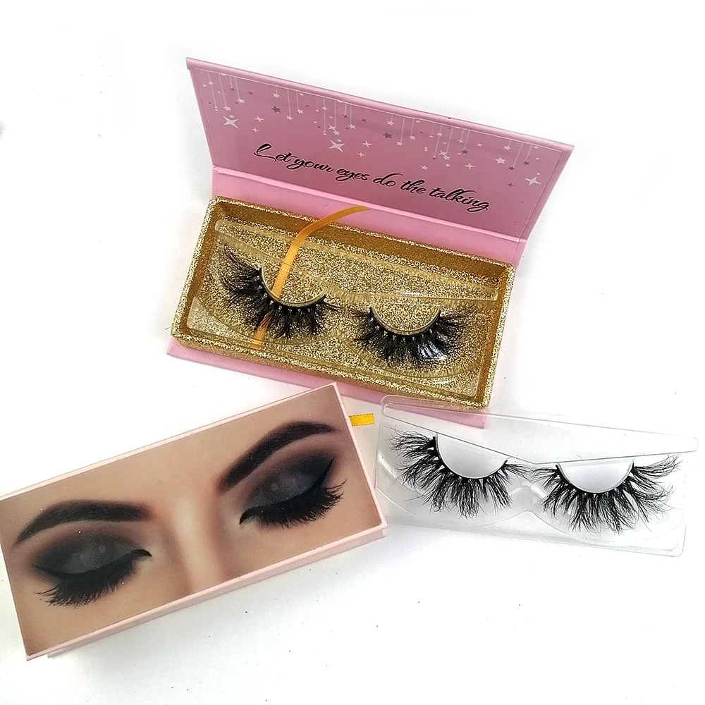 

Wholesale custom packaging extra long dramatic cruelty free fluffy 3d 25mm luxury mink eyelashes vendor