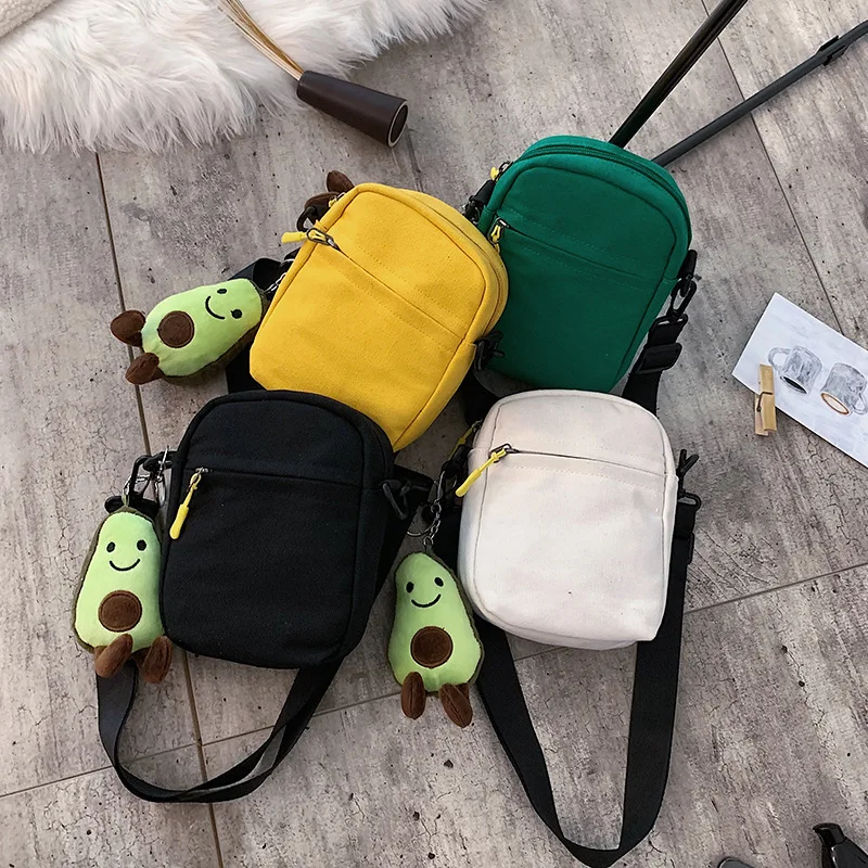 Wholesale Stylish Blank Canvas Crossbody Bag New Small Black Shoulder