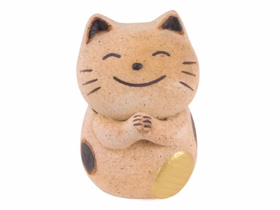 
Lucky Gold Beckoning Waving Cat of Golden Maneki Neko 