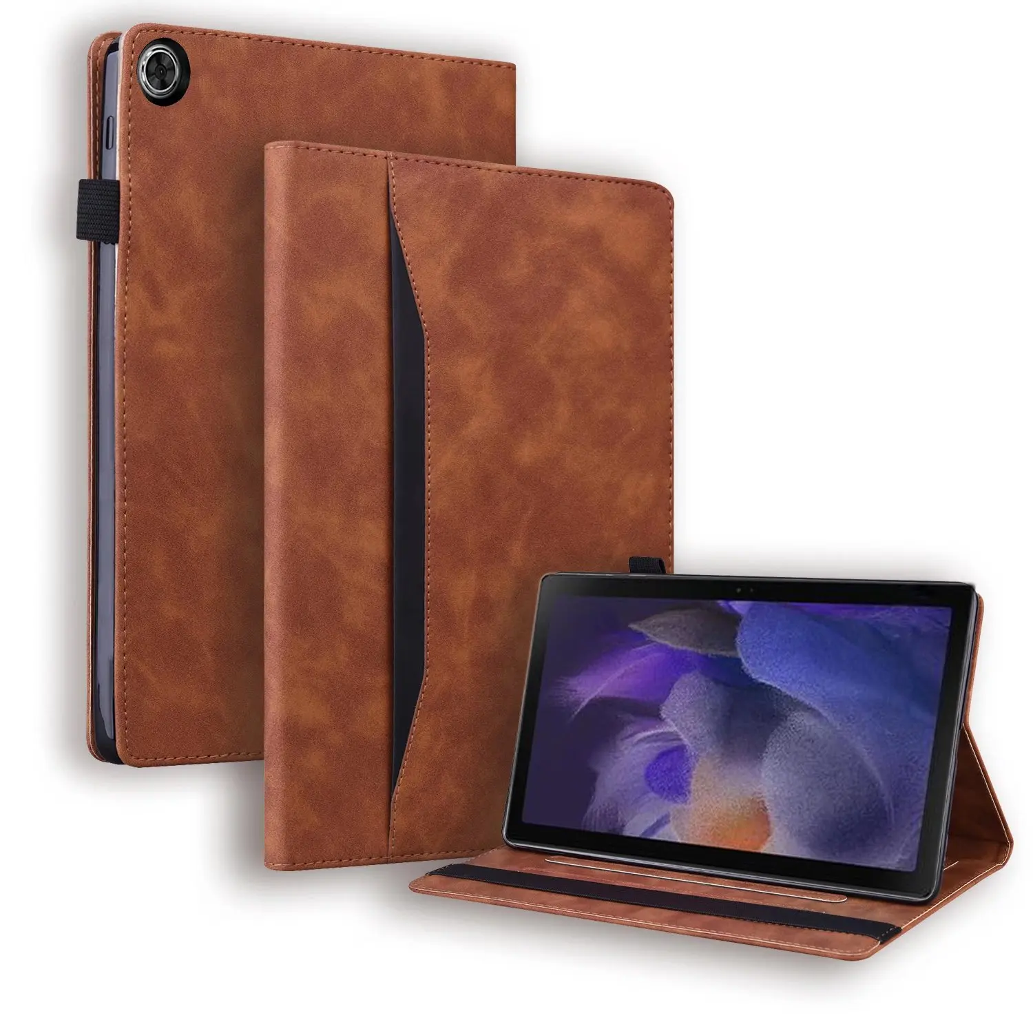 

Vintage Business Frosted Card Holder PU Leather Tablet Case For Samsung Galaxy Tab S8 S9 PLUS S9 ULTRA 2023
