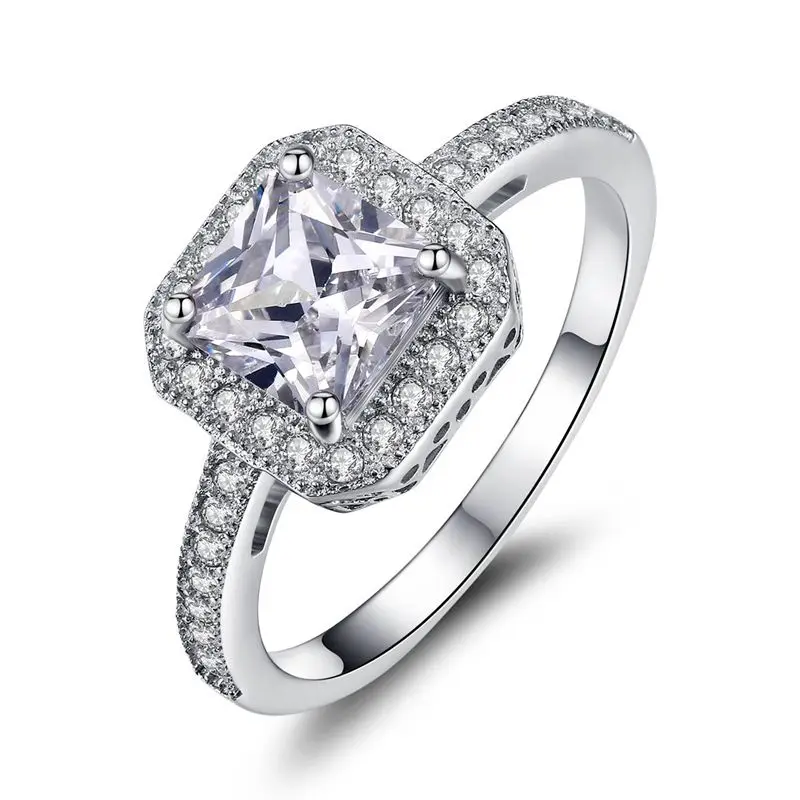 

Simple light luxury niche jewelry 925 Sterling Silver Diamond Ring Silver Jewelry Ring fashion proposal diamond ring