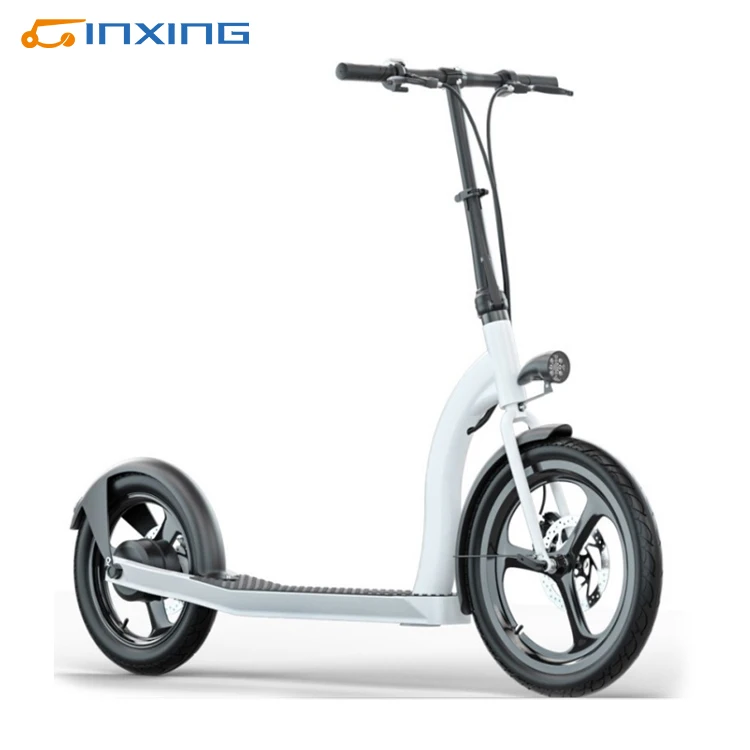 

INXING 2 wheel 20 inch fat snow tyre big 36V 350w adult best e kickbike electric scooter for sale offroad electric scooter, Black and white