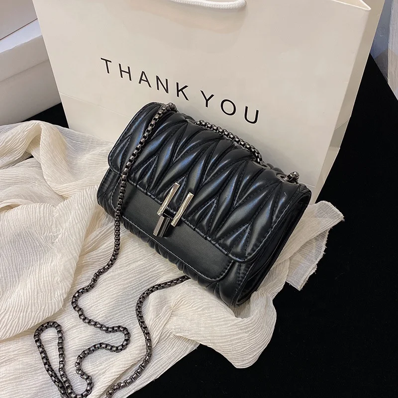 

Fashion Women Classic PU Leather Crossbody Bags 2020 Small Shoulder Messenger Bag Chain Handbags Evening Purses