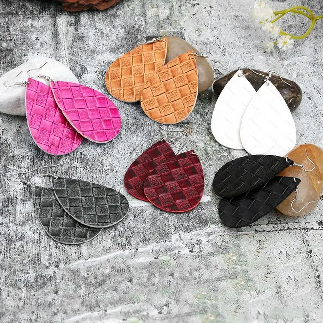 

Popular items fashion faux leather earring pu leather earring jewelry for women, Customer's request