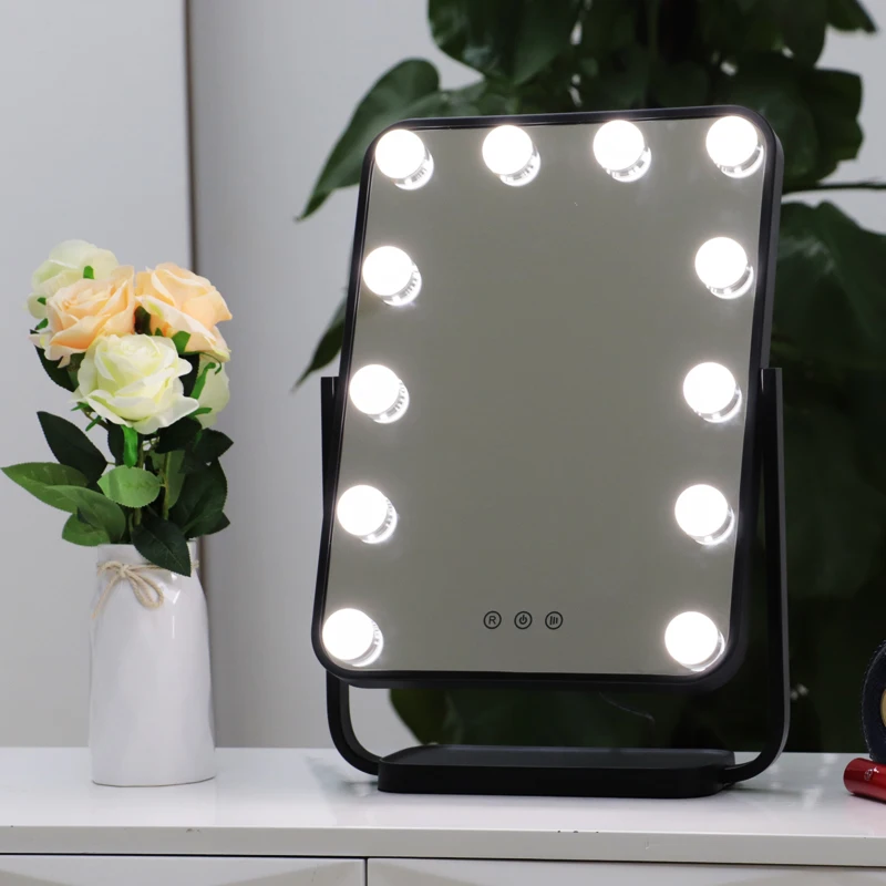 

Table Makeup Lights Led 12Pcs Hollywood Bulbs Touch Screen Salon Mirror