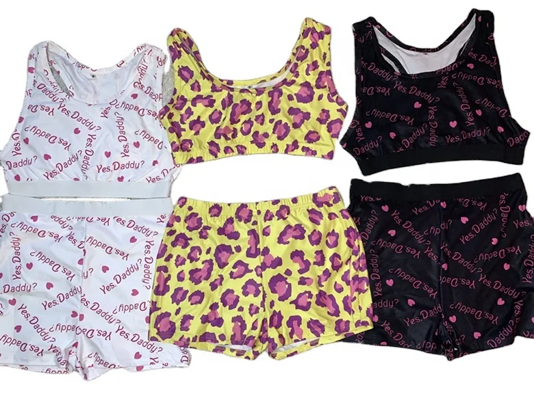 

2021 Fashion yes daddy women sexy pajamas adult sleepwear onesie two piece set, Customized color