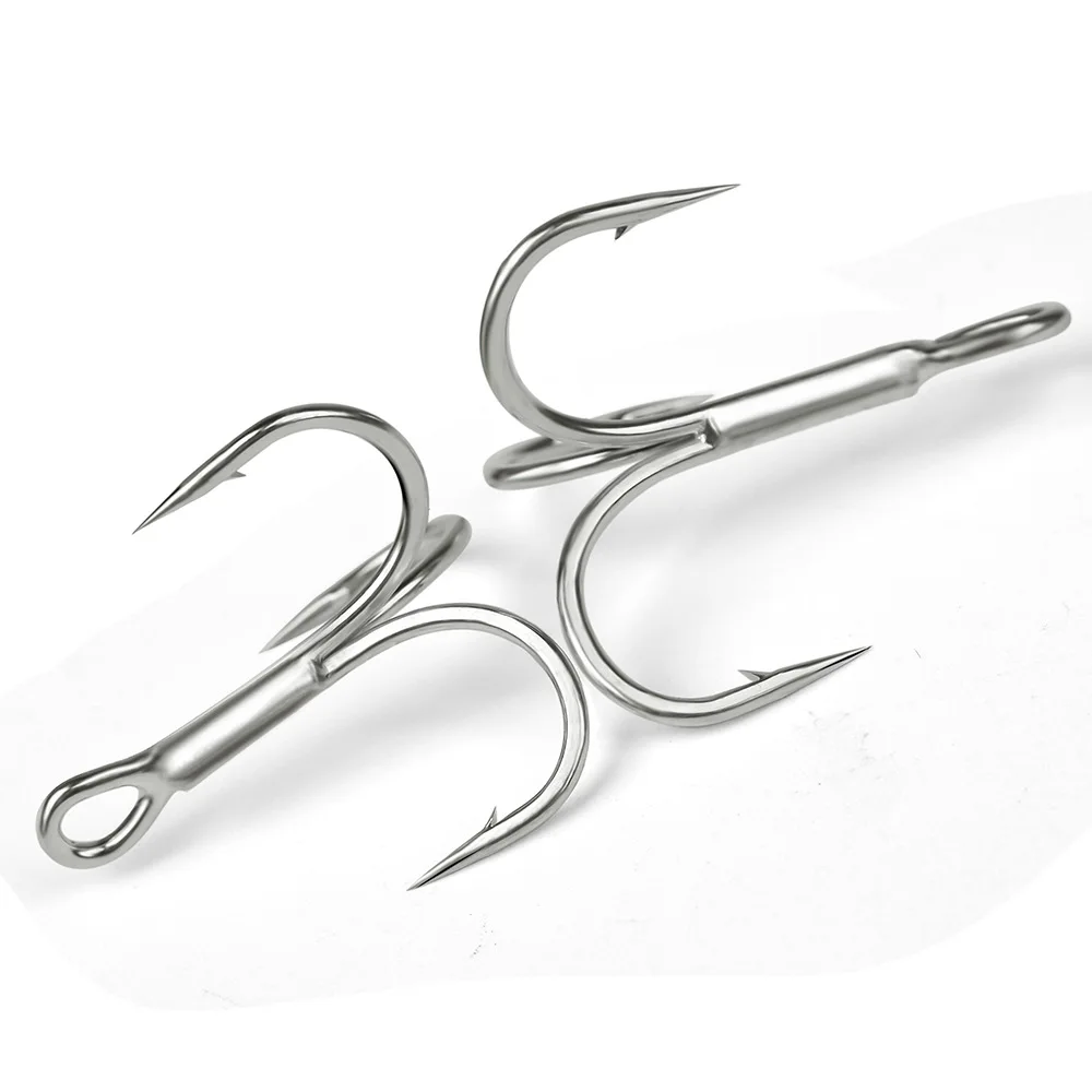 

Wholesale Sea Fishing Hooks With Barb Kail Pancing 10 Pcs/Bag Fishinghook Set Hamecon Triple Carbon Steel Fly Fishing Hooks Bulk