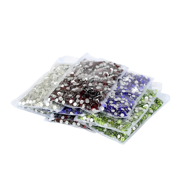 

Factory Wholesale Bulk Big Package Glass Crystal AB Flat Back Hotfix Rhinestones