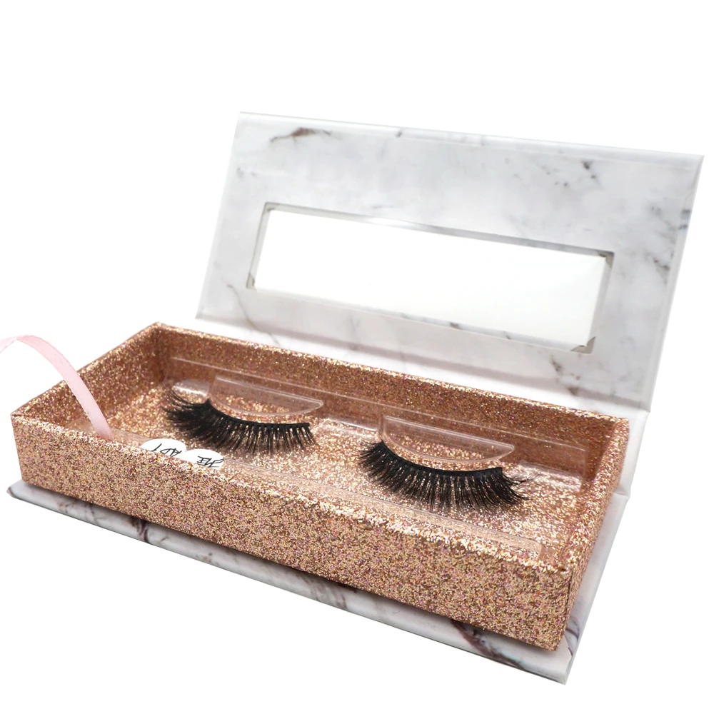 

Custom logo eyelash packaging private label box 3d korean silk lashes