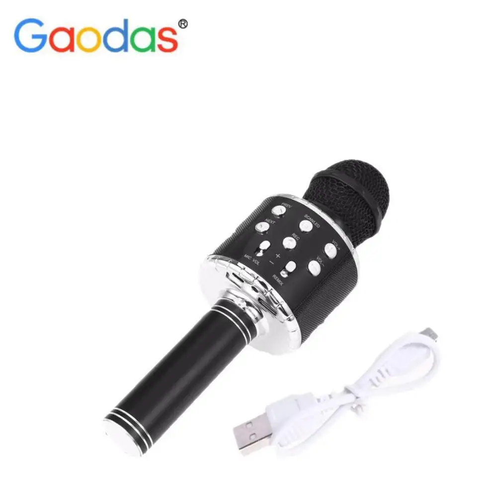 

858L mini Wireless Microphone handheld For Antiphonal Singing With High Quality MIC, Black,gold,rose gold