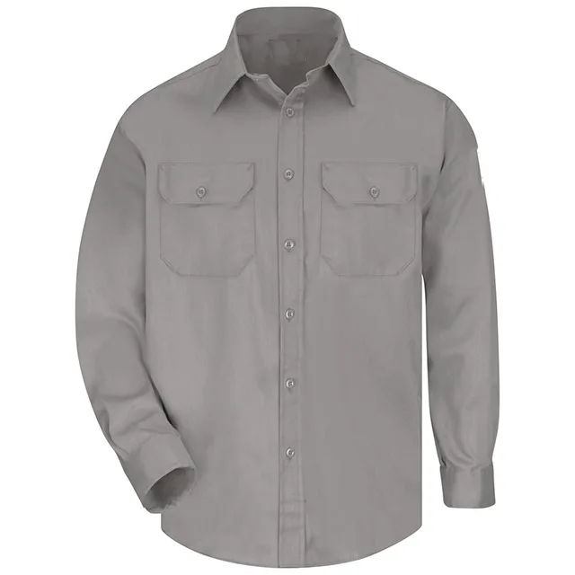 
7oz FRC Work Shirts 100%Cotton Fire Resistant Work Shirt Wholesale 