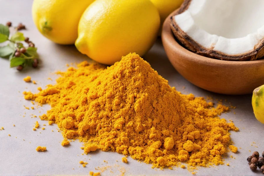 Turmeric spice paired with complementary ingredients like lemon, coconut milk, and black pepper