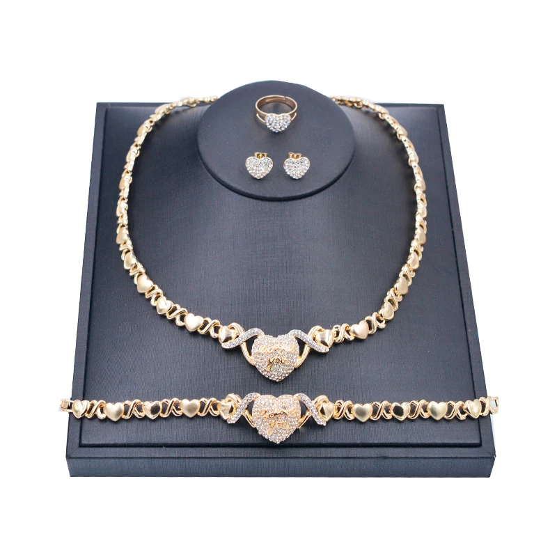 

Mix Style NEW style 14k gold women kids jewelry sets,hearts xoxo  set jewelry