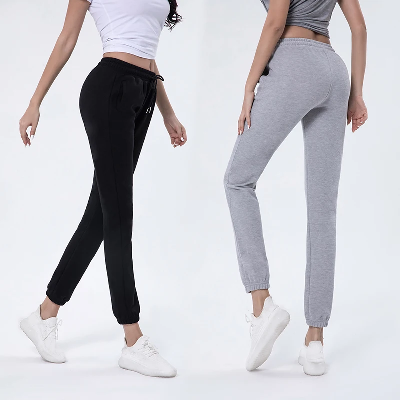 

New Products 2021 Customized Casual Sports Women's Leggings Pure Color Jogging Yoga Pants Women's Pants, Black,hemp-gray