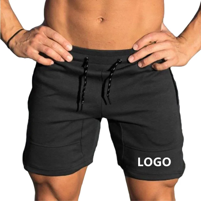 

high quality custom plain jogger sweat shorts casual gym fitness men cotton shorts