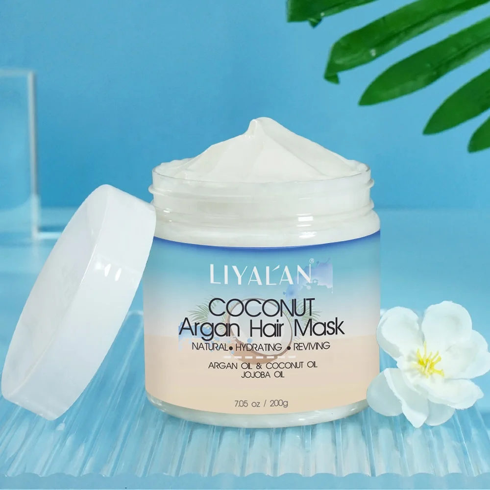 

Private Label Hair Treatment Smoothing Vegan Coconut Argan Oil Collagen Keratin Hair Mask