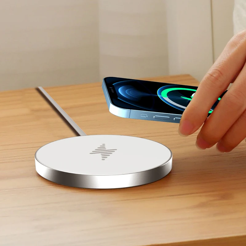 

Original Magnetic 15W Qi Wireless Charger For iphone 12 Magsafe Accessories, White