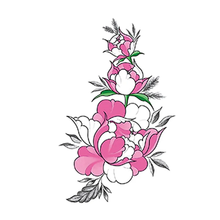 

Small wholesale high quality sexy body tattoo flower tattoo sticker, Cmyk