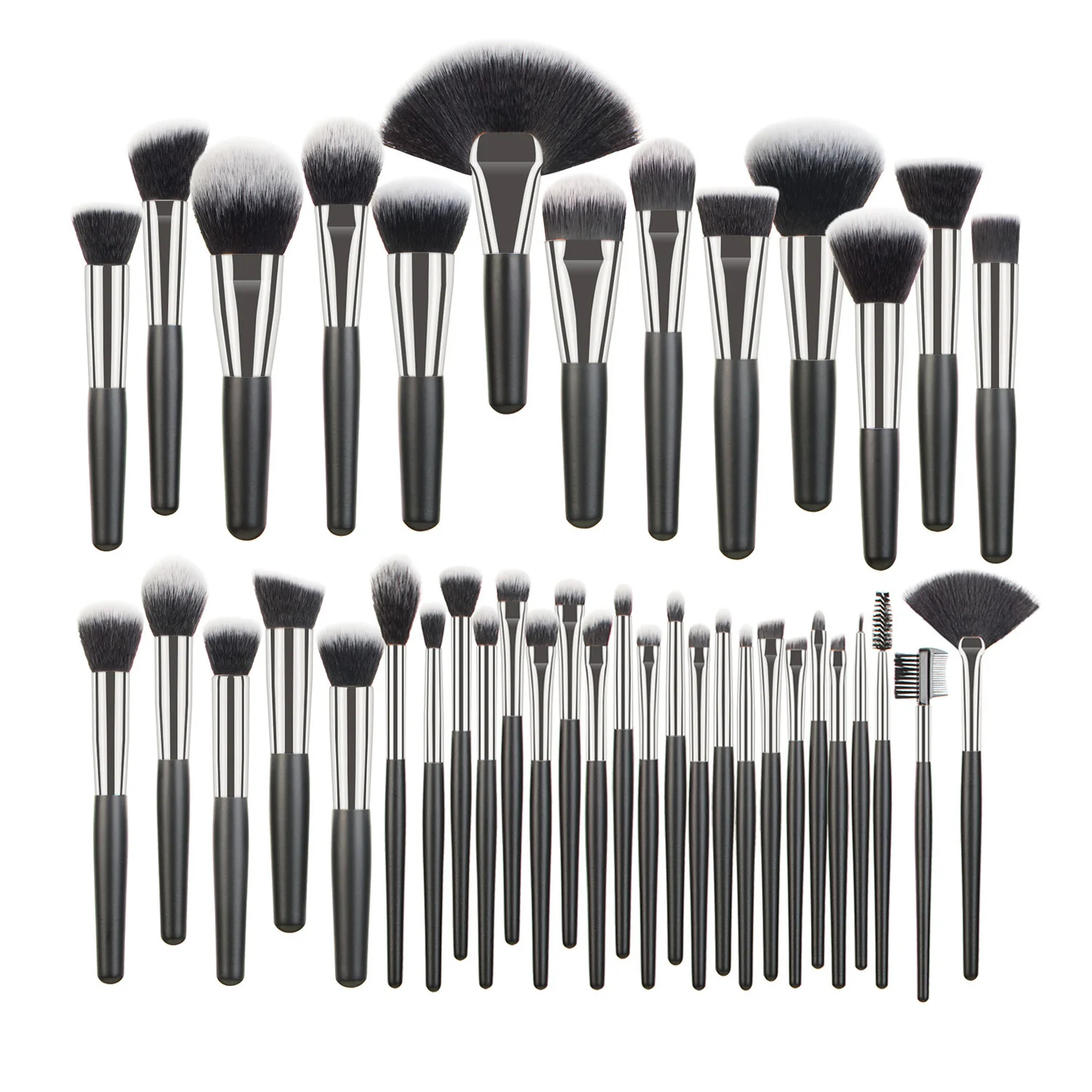 

High Quality Private Label 40 pcs New Arrival Makeup Brush Set with Fan Brush