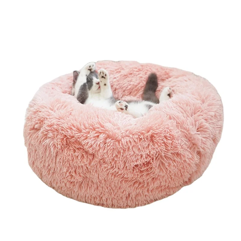 

Hot Sale Custom Washable Warm Pet Dog Cat Luxury Donut Pet Bed, As picture (customizable)