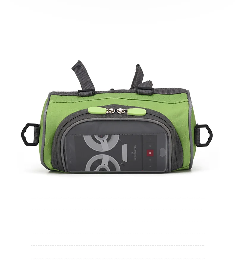

Promend Bicycle Phone Handlebar bike Bag 5 Colors Touch Screen Bicycle Handlebar Bag 51 MTB Road Waterproof bike handle bar Bag, Black./green/blue/pink