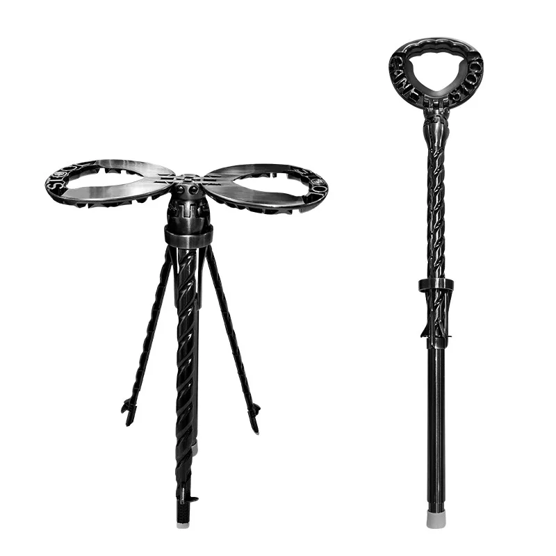 

Aluminum Alloy Portable Chair Multi-function Walking Stick Folding Chair Creative Outdoor Folding Trekking Pole