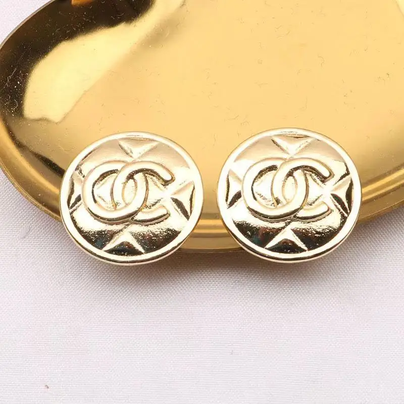 

Tixu designer jewelry famous brands ladies letter channel earrings hot sale luxury earrings wholesale, Gold color