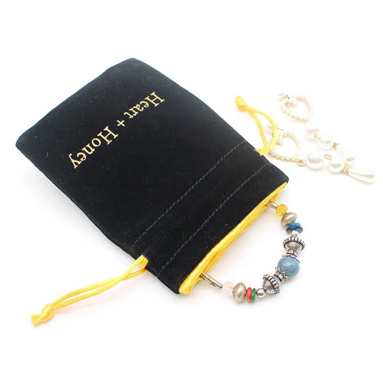 
Customized Satin Lined Velvet Pouches gift velvet pouch jewelry pouch 