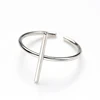 K338 simple designs 925 sterling silver geometric open ring for women