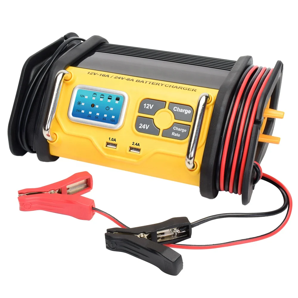 New Agm/gel Portable Car Battery Charger,Intelligent Pulse Repair