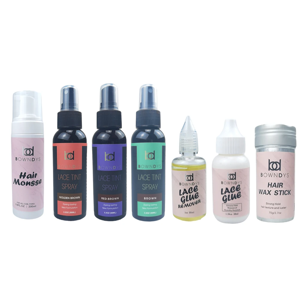 

Private label vendor Lace Glue set remover Wig Adhesive Water proof hair tint spray extensions wigs tools