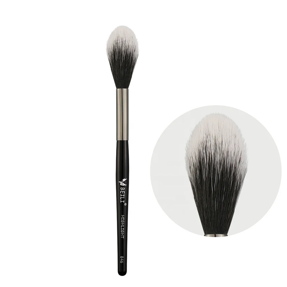 

BEILI single 1 PIECE Professional black smooth cosmetic tool sets Synthetic Hair highlighter brushes Single Makeup Brushes