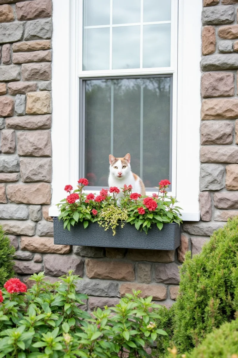 Buying guide infographic for exterior window planters