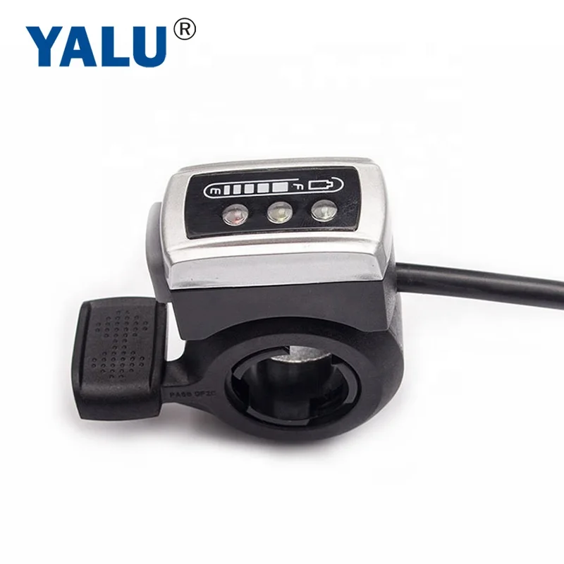

WUXING new style 24V 36V 48V 60V lithium battery Thumb throttle with battery power display and on off switch Accelerator 106DX