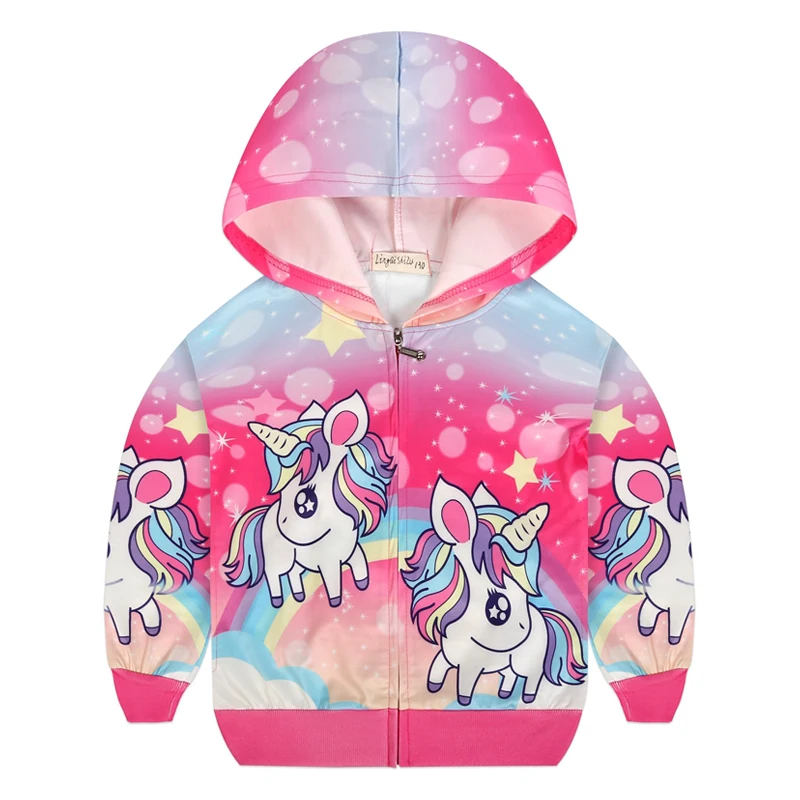 

2020 New Baby Girl Unicorn Jacket For Girls Autumn Cute Christmas Party Outerwear Clothes Coats Children 3797