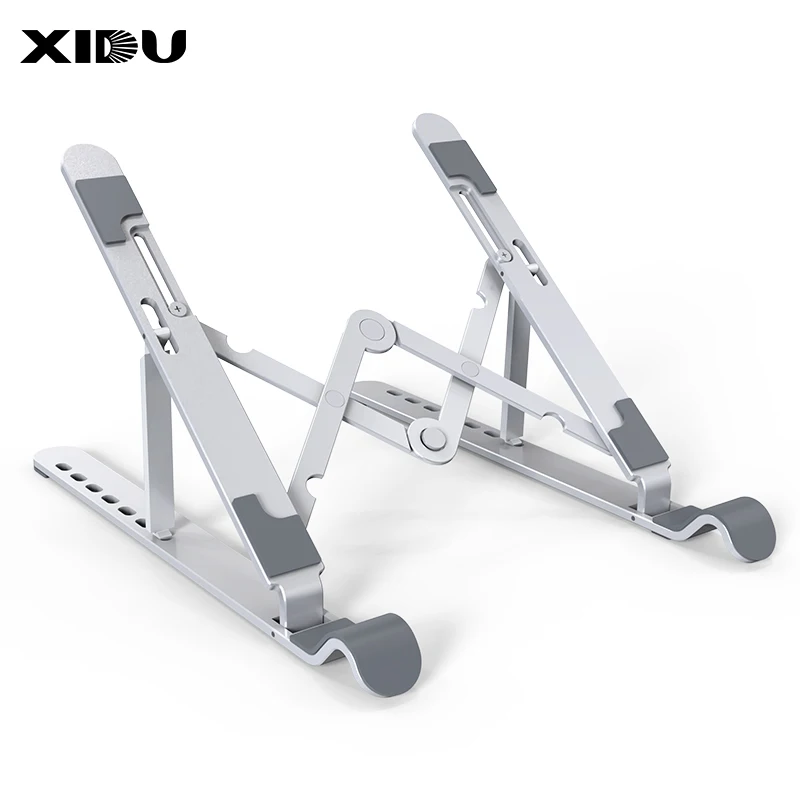 

2021 XIDU new Aluminum Ergonomic Vertical Adjustable laptop Extension stand, Silver