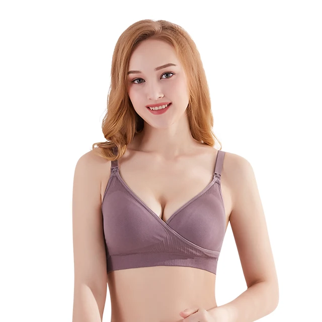 

High quality one piece seamless pregnant pure cotton women postpartum maternity nursing bra women maternity bra