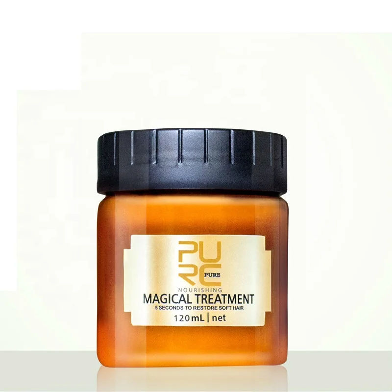 

PURC 120ml Magical treatment mask 5 seconds Repairs damage restore soft hair for all hair types keratin Hair Scalp Treatment, White milk