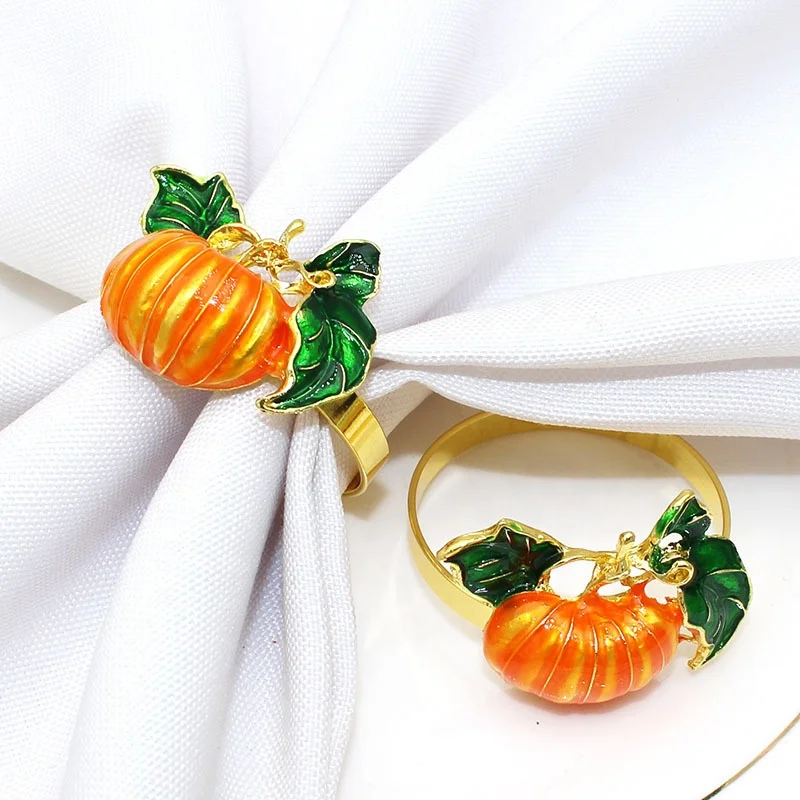 

Pumpkin Napkin Rings for Thanksgiving Halloween Party Dinners Parties (Orange) HWE04