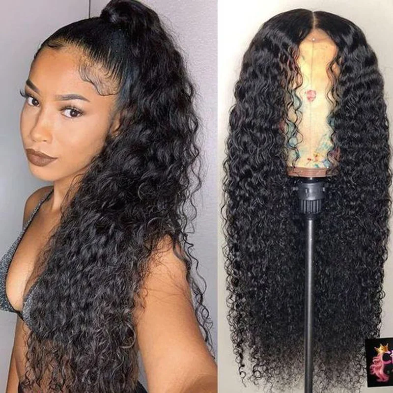 

Transparent 13x4 Lace Front Wigs Human Hair 150% Density Deep Curly Cuticle Aligned Lace Frontal Wigs For Black Women