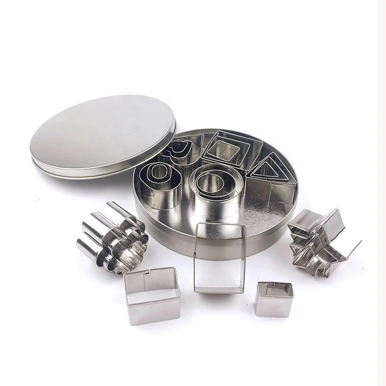 

Amazon 24Pcs Diy Biscuit Christmas Set Custom Flower Cake Heart Shape Kid Star Stainless Steel Cookie Cutter, Silver