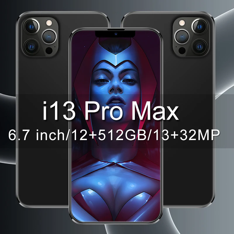 

Hot Selling Global Version Factory Original phone i13 Pro Max Smartphones 12GB+512GB 10-Core 5G LET Cellphones cell phone