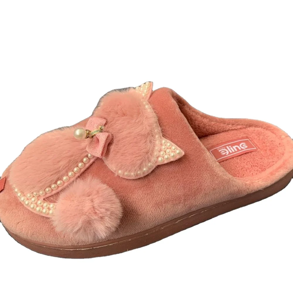 

Unique design hot sale winter slippers for girls winter slippers 2020, Black,red,grey,pink,ect.