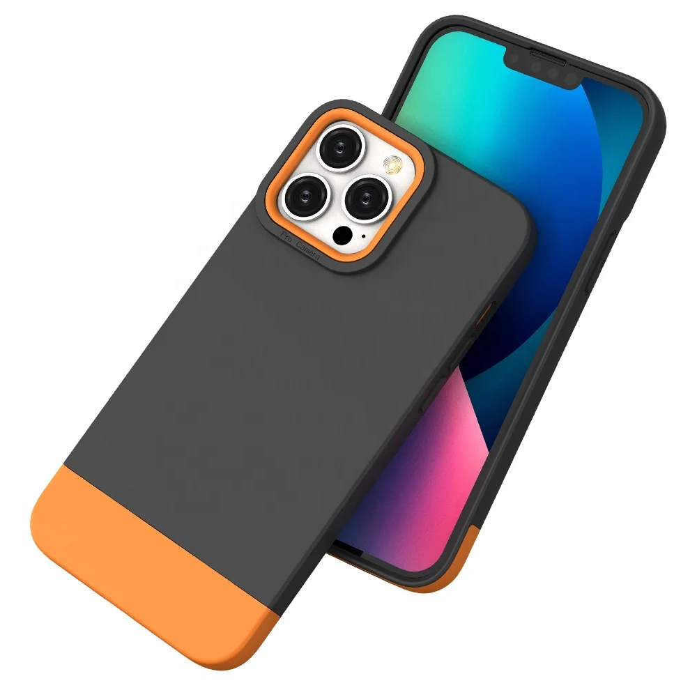 

2 Tone Colorful TPU PC Anti-Scratch Shockproof Camera Protecting Phone Case for iPhone 13 Pro Max, Many colors are available